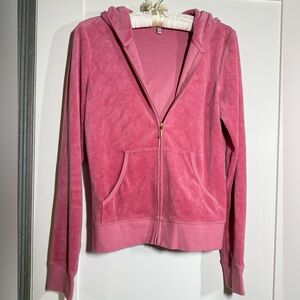 Juicy Couture Velvety Pink Hoodie
